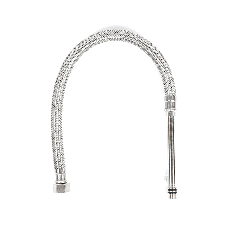 How to connect Long rod stainless steel braided hose correctly to ensure tightness?
