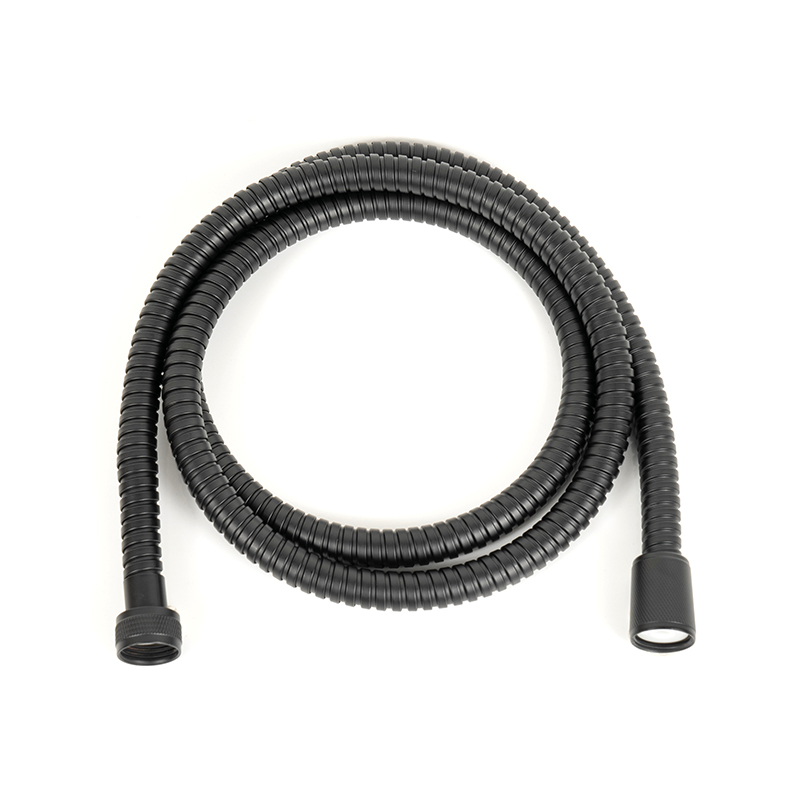 Are there any special safety considerations when using metal shower hoses?