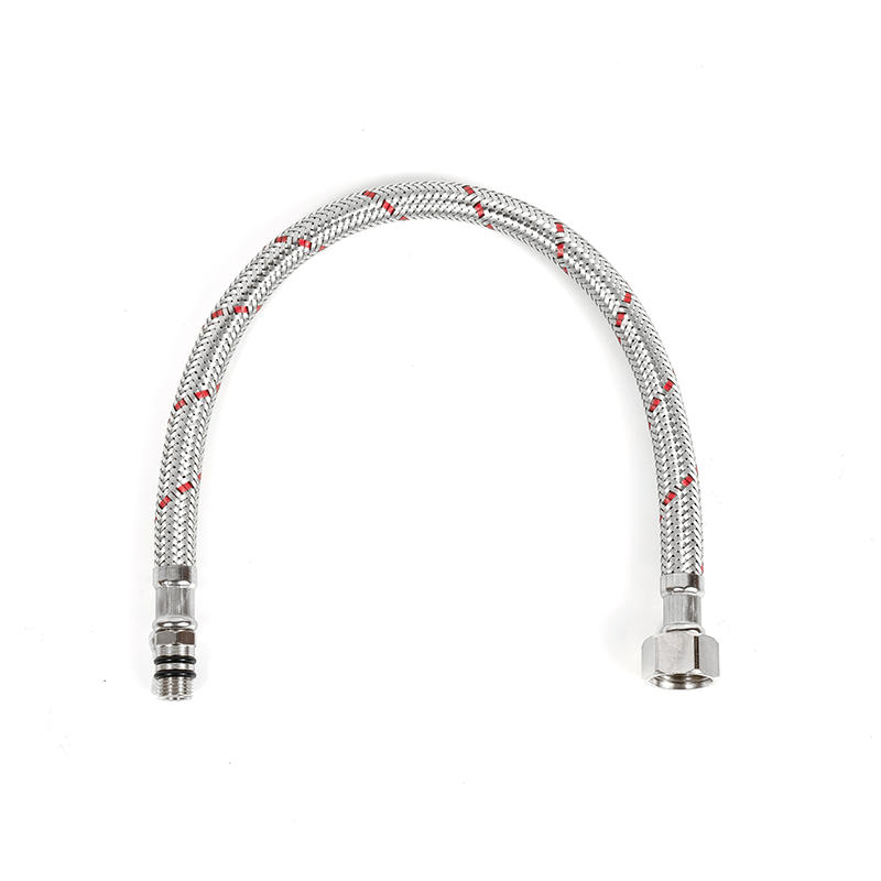 Red wire stainless steel braided hose