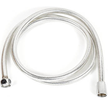 Bright silver nylon braided hose